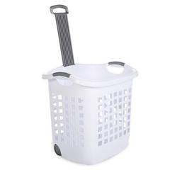 Sterilite Bushel Wheeled Laundry Basket (62 L, White)