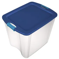 Sterilite Tall Storage Box with Blue Latch (60 x 47.3 x 51.1 cm, 98 L)