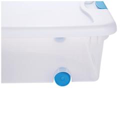 Sterilite Latched Low Storage Box (Clear, 53 L)