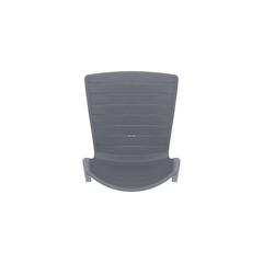 Cosmoplast Cedargrain Plastic Armless Chair (Dark Grey, 48 x 55 x 82.5 cm)