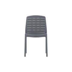 Cosmoplast Cedargrain Plastic Armless Chair (Dark Grey, 48 x 55 x 82.5 cm)