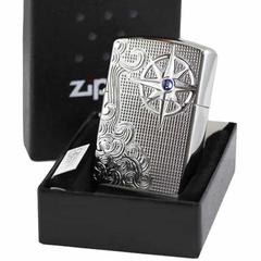 Zippo Luxury Waves Armor Windproof Lighter, 28809 167 (Polished Chrome)