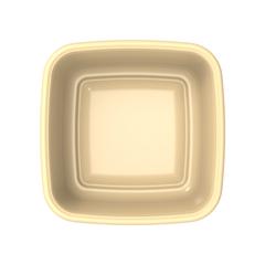 Cosmoplast Square Plastic Basin Tub (12 L, Ivory)