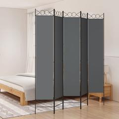 vidaXL 5-Panel Room Divider Anthracite 200x220 cm Fabric