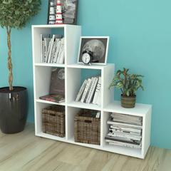 vidaXL Staircase Bookcase/Display Shelf White (104 x 29 x 107 cm)