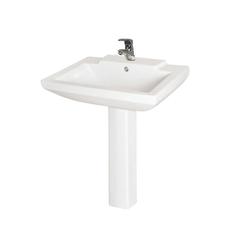 Milano Ceramic Wash Basin W/Pedestal, 469 (64 x 48 x 87 cm)