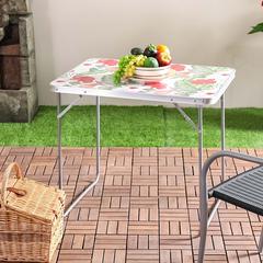 Danube Home Flora Aluminum Folding Table (80 x 60 x 69 cm)