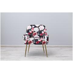 Pan Emirates Crisma Fabric & Metal Accent Chair (74 x 74 x 80 cm)