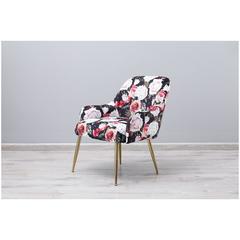 Pan Emirates Crisma Fabric & Metal Accent Chair (74 x 74 x 80 cm)