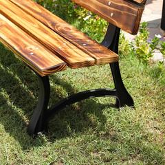 3-Seater Metal & Pinewood Park Bench Danube Home