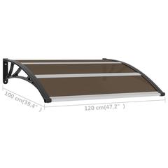 vidaXL Door Canopy Black 120x100 cm PC