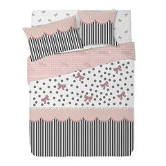 Danube Home Cotton Sateen Kids Comforter Set (Bows & Bunny Teens, 4 Pc.)