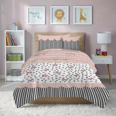 Danube Home Cotton Sateen Kids Comforter Set (Bows & Bunny Teens, 4 Pc.)