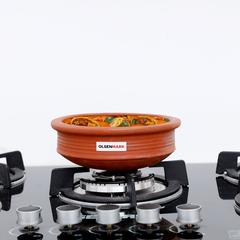 Olsenmark Traditional Cookware Clay Flat Fish Curry Pot, OMCP6004 (25 cm)