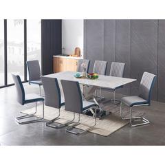 Delmon 8-Seater Steel Dining Set Danube Home