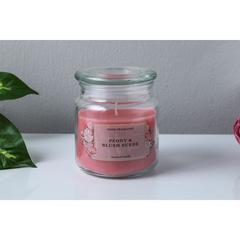 جرة شمع زجاجية معطرة بريمير حول الإمارات (286 جم ، الفاوانيا والزهر السويدي)