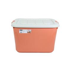 La Vida Mia Plastic Storage Box W/Wheels & Lockable Lid (Peach, 170 L)