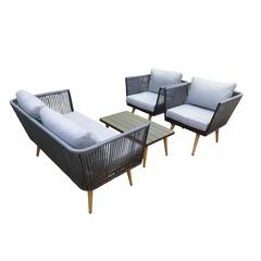 4-Seater Rope Sofa Set W/Cushions Oasis Casual