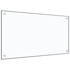 vidaXL Kitchen Backsplash Transparent 90x50 cm Tempered Glass