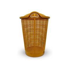 High-Quality Premium Laundry Basket W/Lid (55 L, Mustard Yellow, 63 cm)