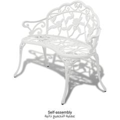 2-Seater Aluminum Garden Bench vidaXL