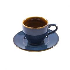 فنجان قهوة مع صحن مايوركا حول الإمارات (120 مل ، أزرق)