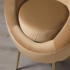 Pan Emirates Apamea Velvet Fabric & Metal Accent Chair (80 x 75 x 80 cm)