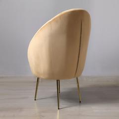 Pan Emirates Apamea Velvet Fabric & Metal Accent Chair (80 x 75 x 80 cm)