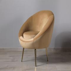 Pan Emirates Apamea Velvet Fabric & Metal Accent Chair (80 x 75 x 80 cm)