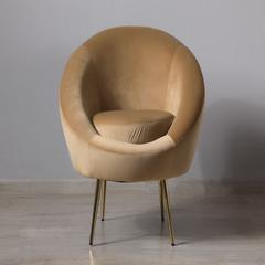 Pan Emirates Apamea Velvet Fabric & Metal Accent Chair (80 x 75 x 80 cm)