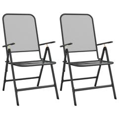 vidaXL Expanded Metal Mesh 3 Piece Garden Dining Set Anthracite (80 cm)