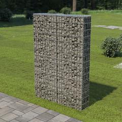 vidaXL Gabion Wall with Covers Galvanized Steel 100x20x150 cm