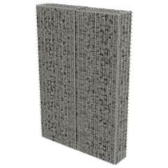 vidaXL Gabion Wall with Covers Galvanized Steel 100x20x150 cm
