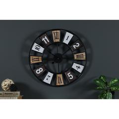 PAN Emirates Dart Metal Analogue Wall Clock (50 cm, Multicolor)
