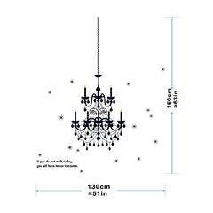 StickieArt Black Chandelier Wall Sticker (60 x 90 cm)