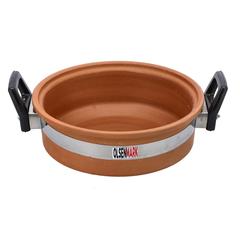 Olsenmark Traditional Cookware Clay Handi W/Glass Lid, OMCP6015 (19 cm, 500 ml)