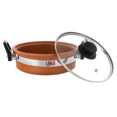 Olsenmark Traditional Cookware Clay Handi W/Glass Lid, OMCP6015 (19 cm, 500 ml)