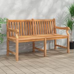 2-Seater Teak Wood Garden Bench vidaXL
