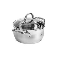 Bergner Gourmet Induction Stainless Steel Casserole W/Glass Lid (20 cm)