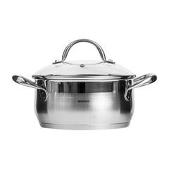 Bergner Gourmet Induction Stainless Steel Casserole W/Glass Lid (20 cm)