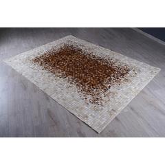 Pan Emirates Regal Hairon Hide Patch Leather Rug (240 x 330 cm)