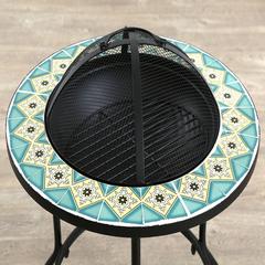 Pan Emirates Fabrilla Metal & Stone Fire Pit W/Barbecue (60 x 60 x 62 cm)