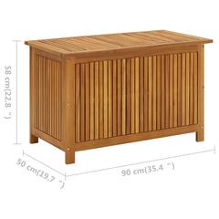 vidaXL Solid Acacia Wood Garden Storage Box (90 x 50 x 58 cm)