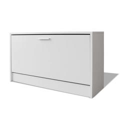 vidaXL Shoe Storage Bench White (80 x 24 x 45 cm)