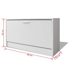 vidaXL Shoe Storage Bench White (80 x 24 x 45 cm)