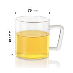 Borosil Vision Classic Delite Borosilicate Glass Mug Set (305 ml, 2 Pc.)