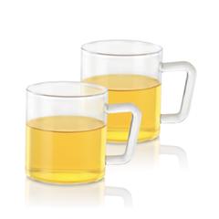 Borosil Vision Classic Delite Borosilicate Glass Mug Set (305 ml, 2 Pc.)