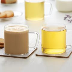 Borosil Vision Classic Delite Borosilicate Glass Mug Set (305 ml, 2 Pc.)