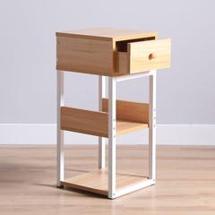 Danube Home Natural Ringgo MDF 3-Tier Display Stand W/Drawer (28 x 28 x 80 cm)