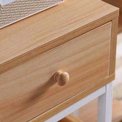 Danube Home Natural Ringgo MDF 3-Tier Display Stand W/Drawer (28 x 28 x 80 cm)